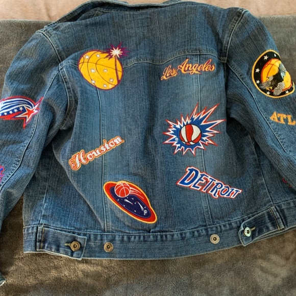 NBA Basketball Patched Denim Jacket - Picture 2 of 5